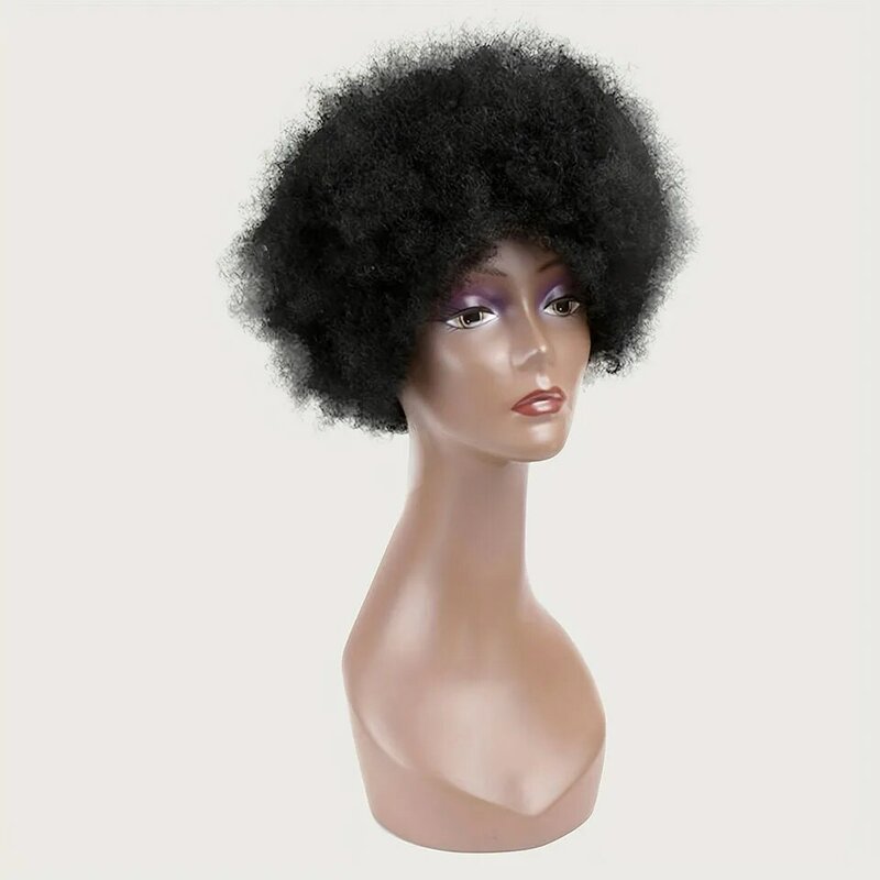 Peruka w stylu Pixie krótka głęboki dekolt peruka afro/peruka Afro/Afro pixie peruka w stylu peruka krótka i Go Bob 180% gęstość remy ludzkich włosów