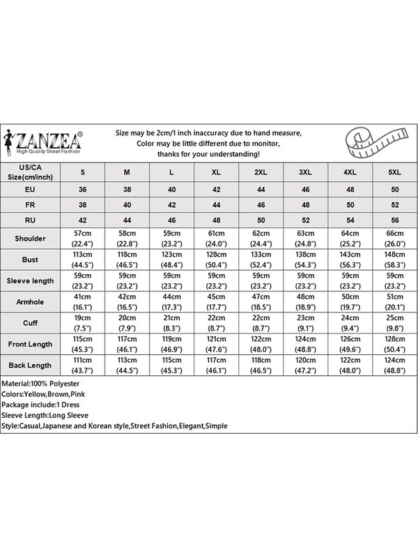 ZANZEA-Robe sweat-shirt à manches longues et col rond pour femmes, robes longues pull, décontracté, éducatif, printemps, 2024