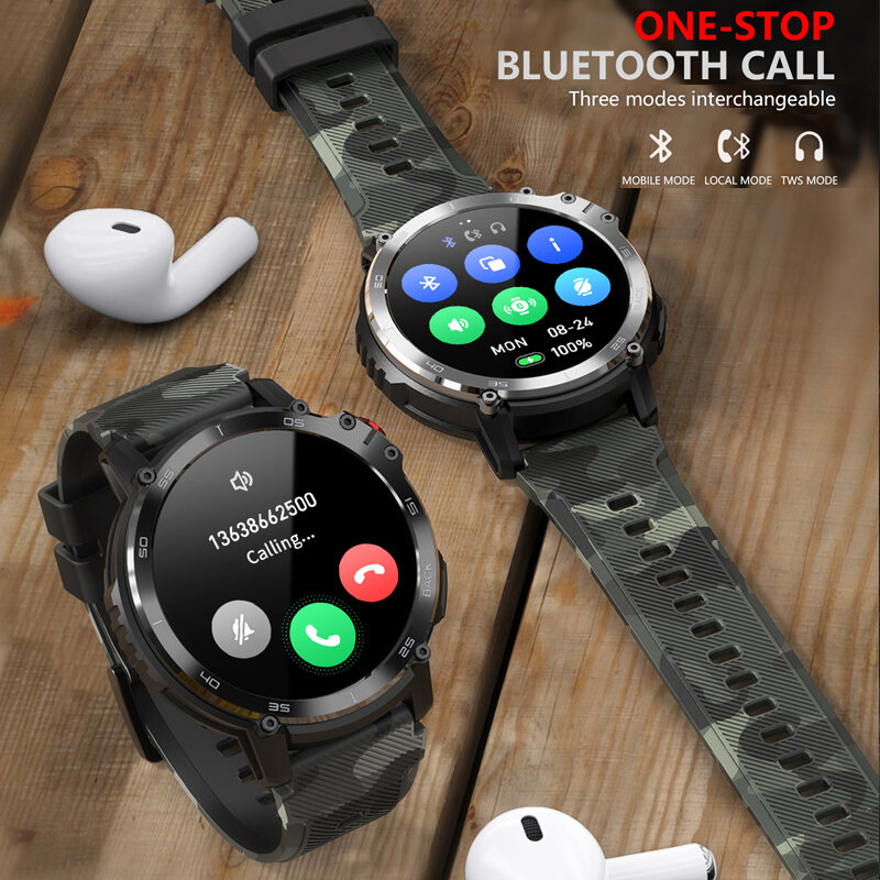 Canmixs Smart Horloge Voor Mannen 4G 3ATM Waterdichte Smartwatch Bloed Zuurstof 400Mah Bluetooth Call Sport Horloges Fitness Tracker mannen