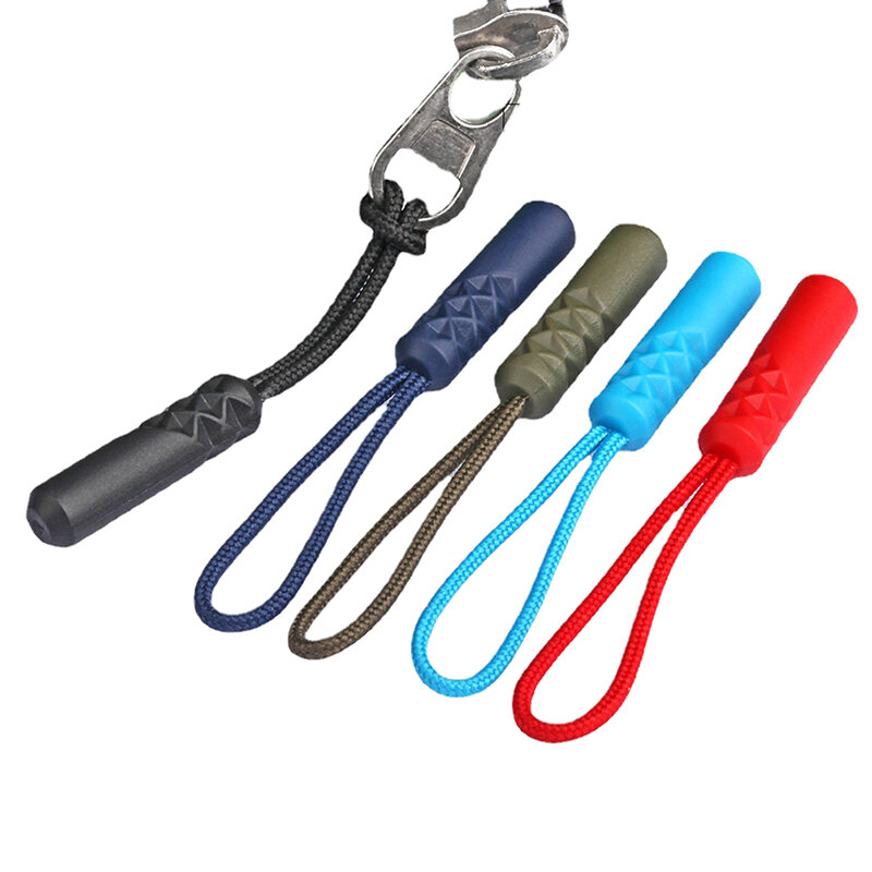 5pcs Zippers Pull Puller Fit Rope Tag Replacement Clip Broken Buckle Fixer Suitcase Tent Backpack Jackets Luggage Zipper Cord