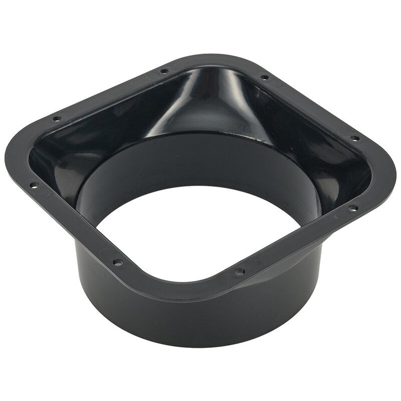 Vents Parts Duct Connector Bathroom Kitchen ABS Plastic Black For 100-300mm Dia Hose Check Valve Square Flange
