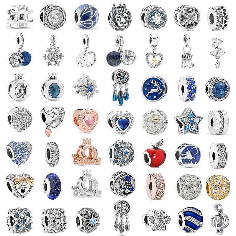 Perles de charme originales pour bracelet Pandora pour dames, accessoires de bijoux, lion ex.com catcher, amour, nouvelle mode