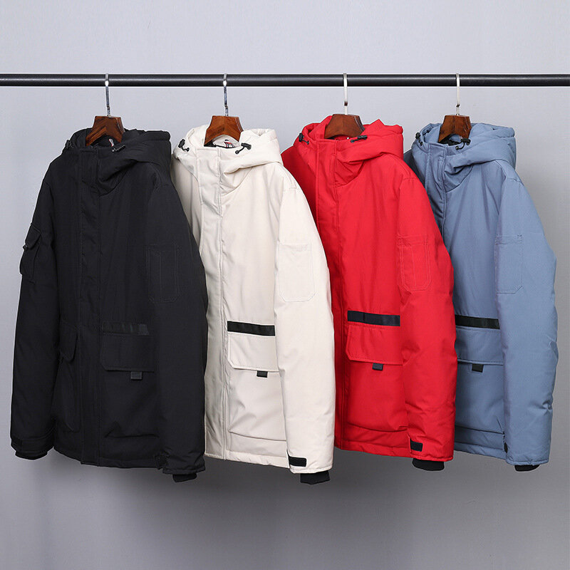 Jaqueta leve para baixo masculina, roupa curta, outono e inverno, nova