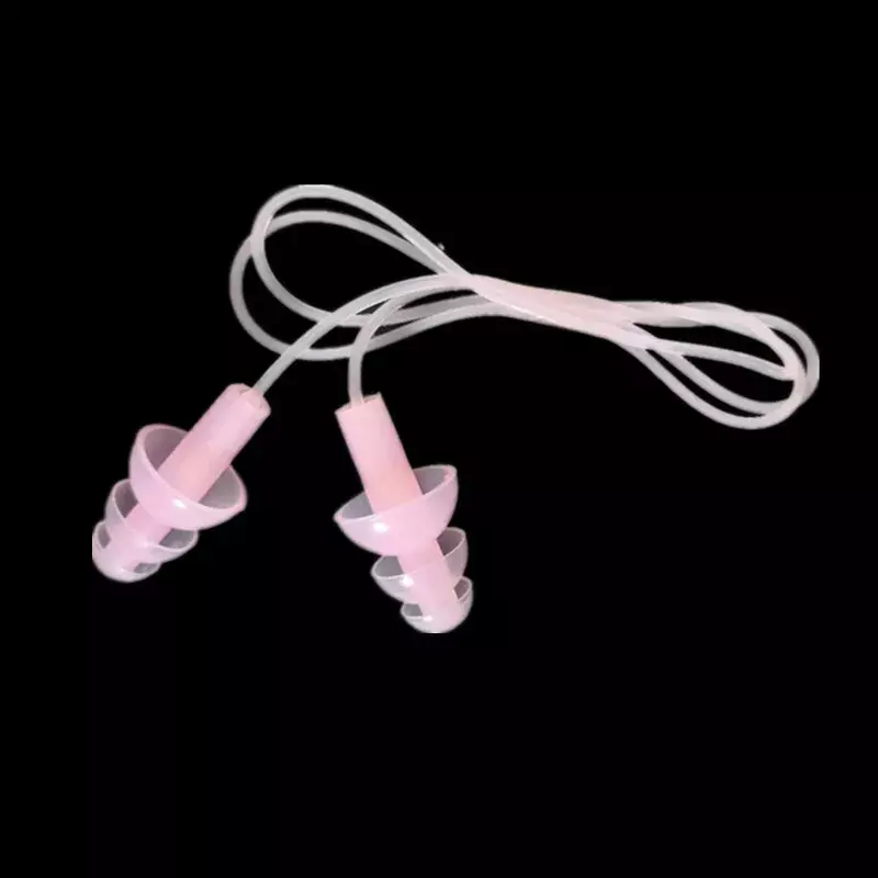 Tapones de silicona para los oídos para deportes acuáticos, con cordón, reducción de ruido, accesorios deportivos para piscina, 1 unidad
