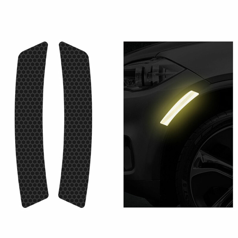 Black Reflective Strips Sticker Adhesive Safety Mark Warning Tape Bike Automobile Motorcycle Car Styling Anti Scratch Stickers