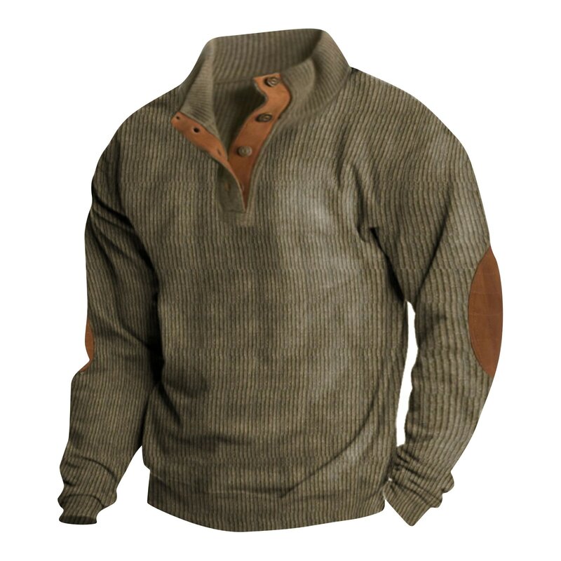 Vielseitiges Herren-Sweatshirt im Frühlings-und Herbsts til Stehkragen pullover Langarm-Sweatshirt Modisches Freizeit hemd