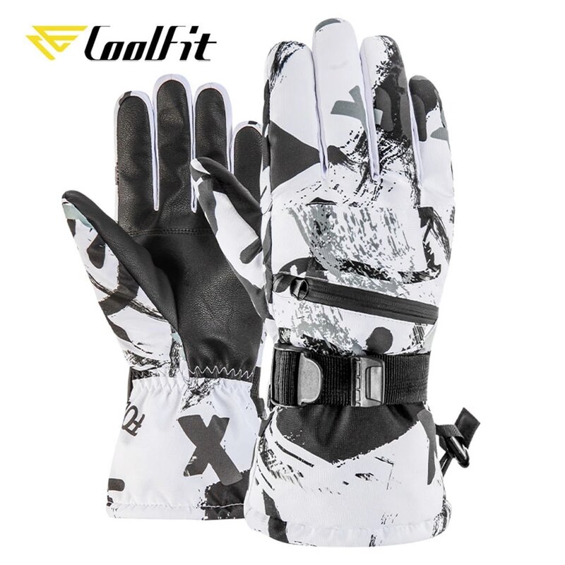 Мужские и женские лыжные перчатки CoolFit, Сверхлегкие Водонепроницаемые зимние теплые перчатки, перчатки для сноуборда, мотоциклетные водонепроницаемые Зимние перчатки для верховой езды