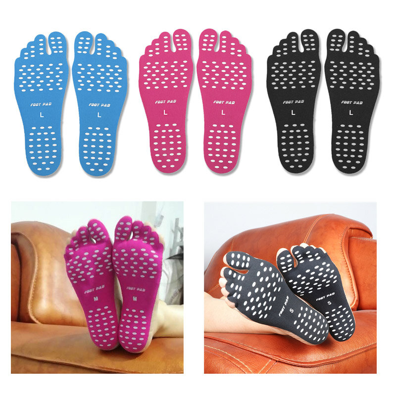 Non-slip Seaside Beach Shoes Equipped with Anti-skid Shoes Beach Socks Pad Feet Sticker Insoles Flexible Beach Feet