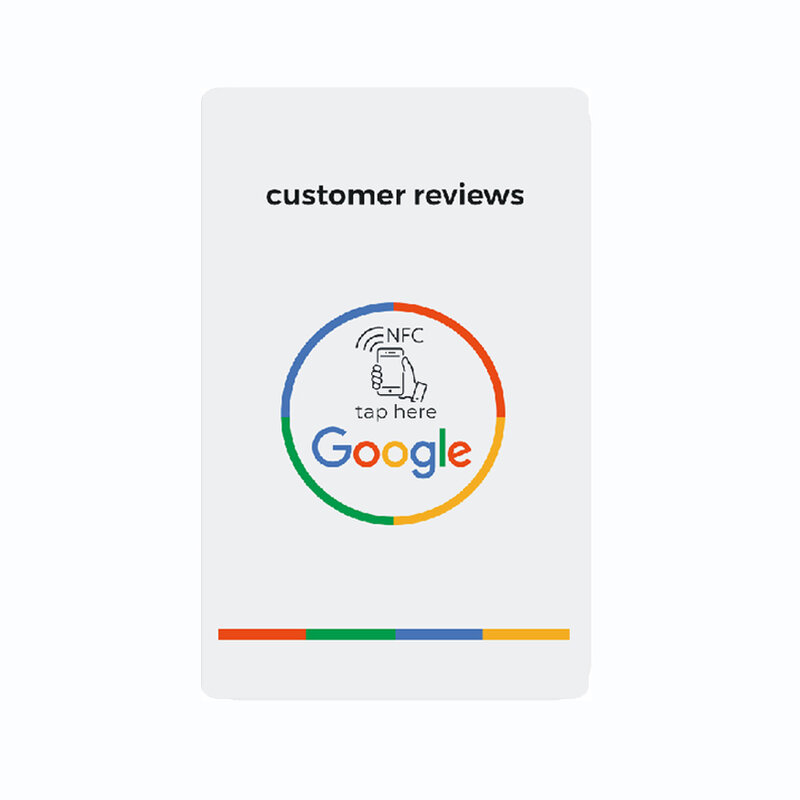 Tarjeta de revisión de Google, tarjetas NFC universales, más reseñas