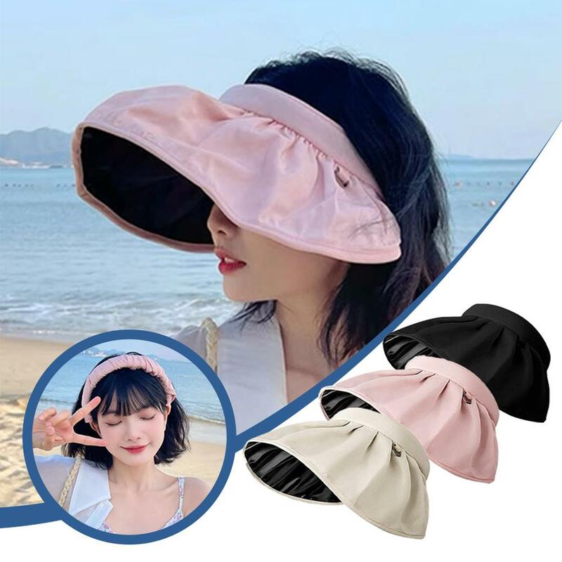 قبعة صيفية للنساء ، الحماية من أشعة الشمس ، الحماية من أشعة الشمس ، الاستخدام المزدوج ، في الهواء الطلق ، الشاطئ ، السفر ، c3f9