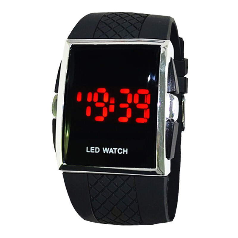 Relógio de pulso digital LED para crianças, relógio de pulso preto, presente do amor, meninos e homens, estilo quente, moda, LL