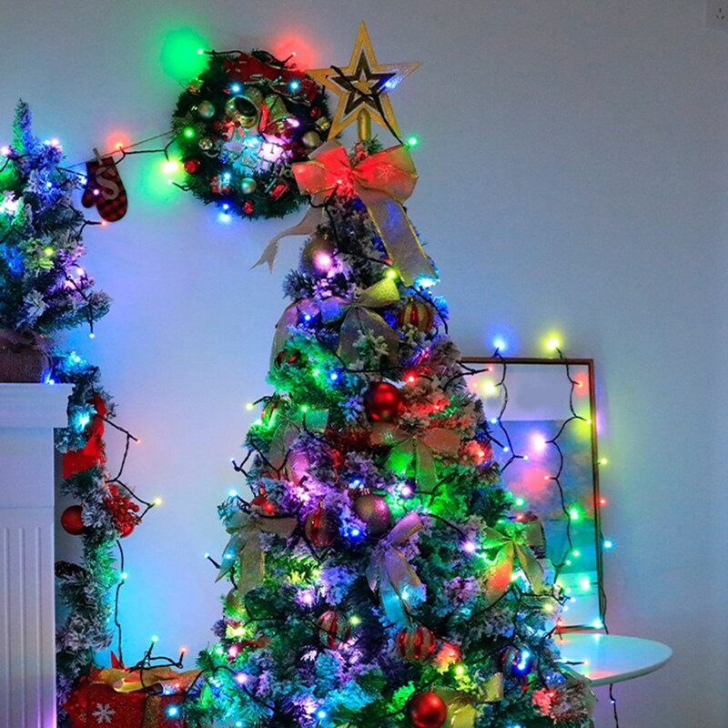 الملونة التحكم عن بعد LED أضواء المحمولة مقاوم للماء هالوين أضواء عيد الميلاد شجرة أضواء الولايات المتحدة التوصيل سهلة التركيب