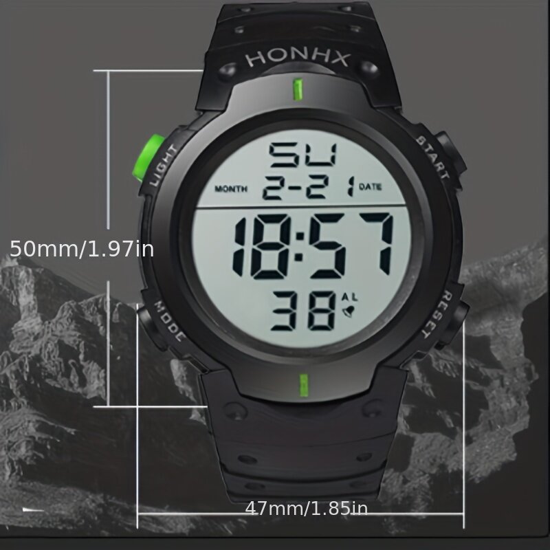 Stylish Round-Faced Digital Sports Watch for Students: Perfect Gift, Accurate & Comfortable