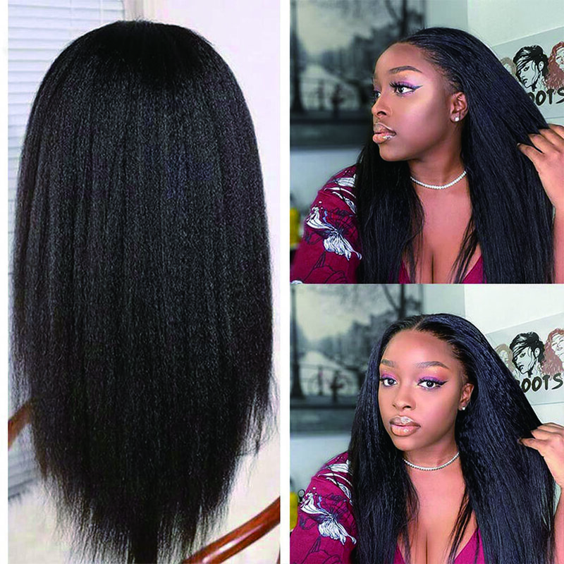 T Part Human Hair Lace Front Wigs Human Hair 13x6x1 Kinky Straight Wigs For Black Women Brazilian Hair Pre Plucked Natural Color