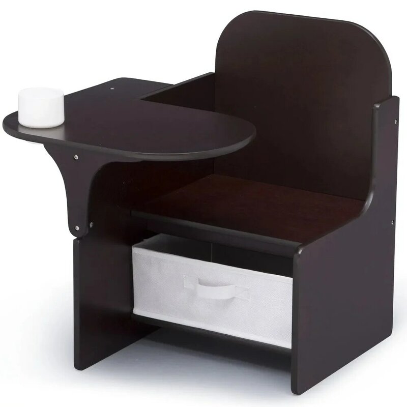 Delta Children Classic Chair Desk With Storage Bin, Dark Chocolate