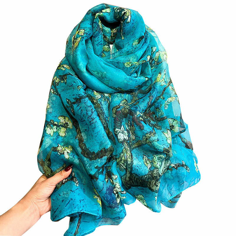 Брендовый женский шарф 2023, модные шелковые шарфы для женщин, шали, палантины, женские хиджабы, фуляр из пашмины, бандана, хиджабы, длинные шарфы размера