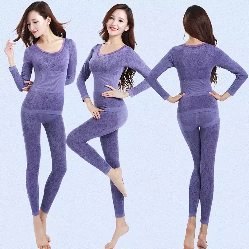 Johns Thermal Seamless Winter Queenral Long Women Breathable Warm For Underwear Clothing Suit
