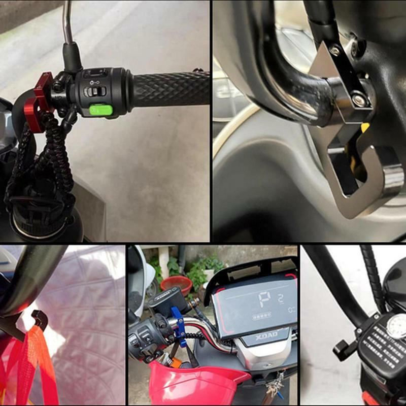 Gancho de suspensión para manillar de motocicleta, soporte de bola de rollo, soportes de barra de aleación de aluminio para vehículo