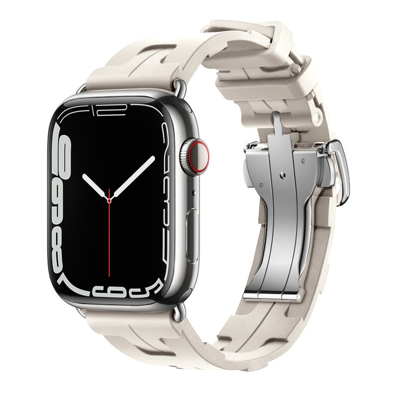 Kilim Single Tour Silicone Strap para Apple Watch, Band 44mm, 40mm, 49mm, 45mm, 41mm, 42mm, bracelete, iWatch Series 9, SE, 3, 6, 7, 8, ultra 2