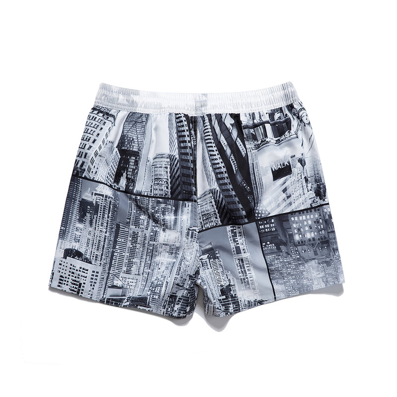 Pantalones cortos de playa de punto de regalo para hombre, Shorts elásticos con diseño de cordón para vacaciones, Playa hawaiana, estilo de póster gratis, estampado de Graffiti