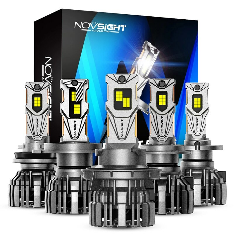 NOVSIGHT-Lámpara Led Canbus H7, 140W, 30000LM, H4, H11, H8, H9, 9005, HB3, 9006, HB4, H13, 9007, 9004, superbrillante, 6500K, bombillas de faro delantero de coche