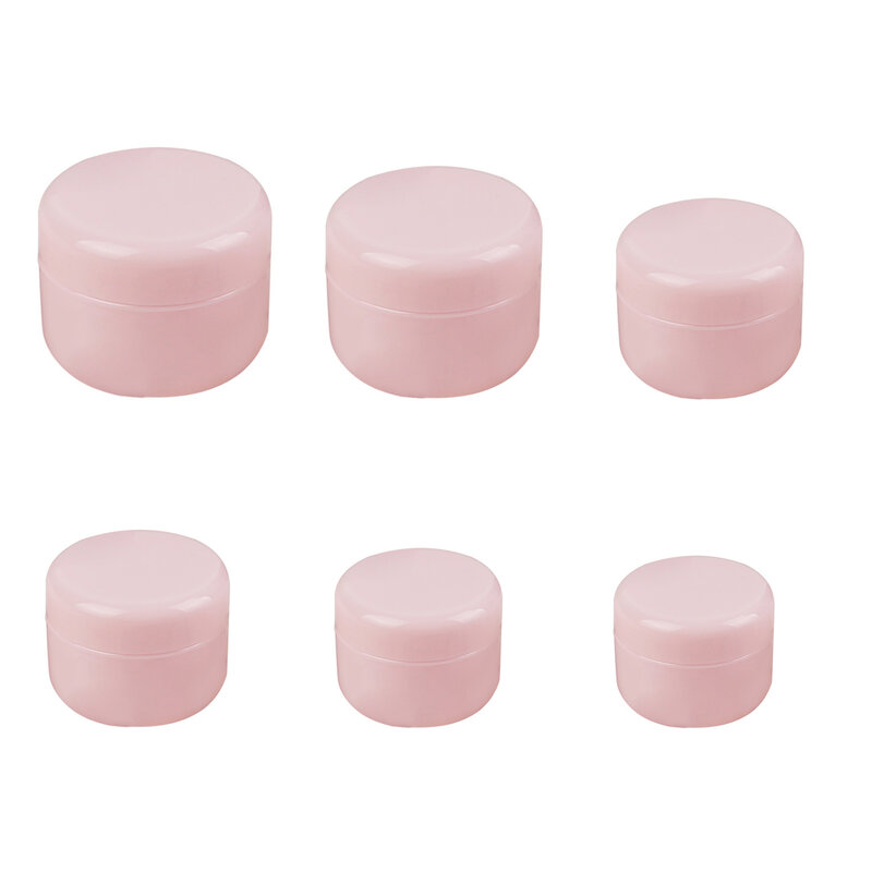 10g-150g vasetto per crema contenitore per trucco in plastica rosa campione scatola per imballaggio cosmetico vaso per trucco vuoto bottiglie riutilizzabili