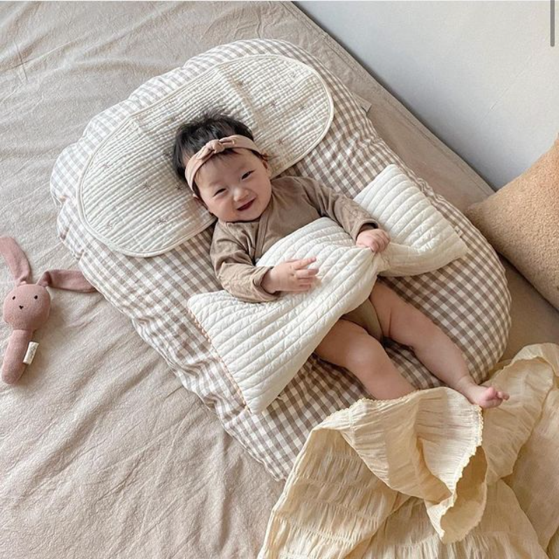 抗驚愕ベッドのためのポータブル幼児ジャーベビーベッドバシネットバンパー幼児新生児綿クレードル睡眠巣寝具