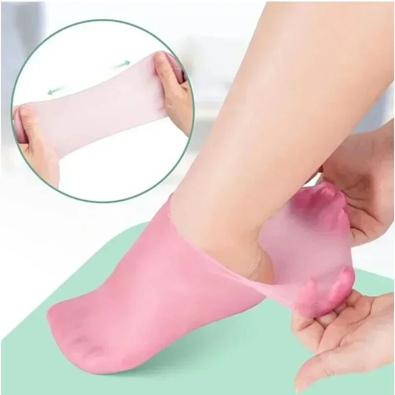 Спа силиконовые перчатки-носки, увлажняющие, отшелушивающие, предотвращающие сухость, треснувшую омертвевшую кожу, защита для удаления лап и рук