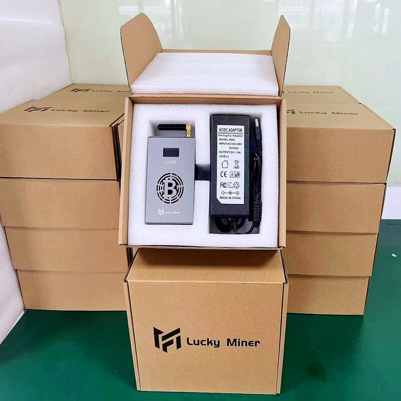 In Stock New BTC Solo Lottery Lucky Miner Lv06 500G 12W ( With PSU ) Bitcoin Solo Mine Have a Chance To Get 6.51 BTC