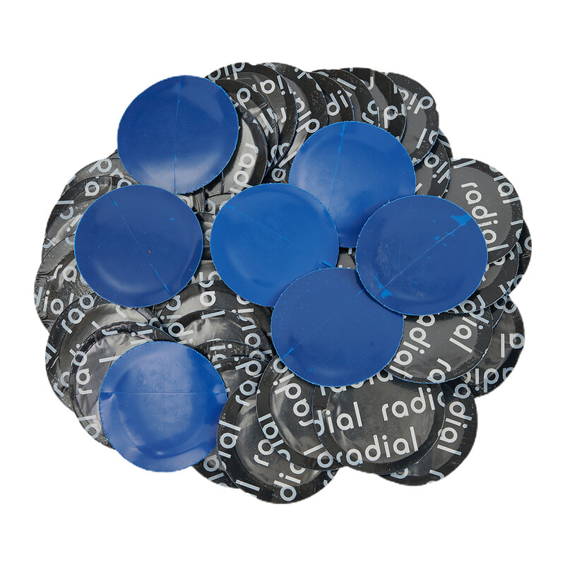 Naprawy opon naszywki na opony 50 szt. 967674 Model 32mm/1.3 cal średnica niebieski kolor gumowy materiał gumowy przewodowy trwały