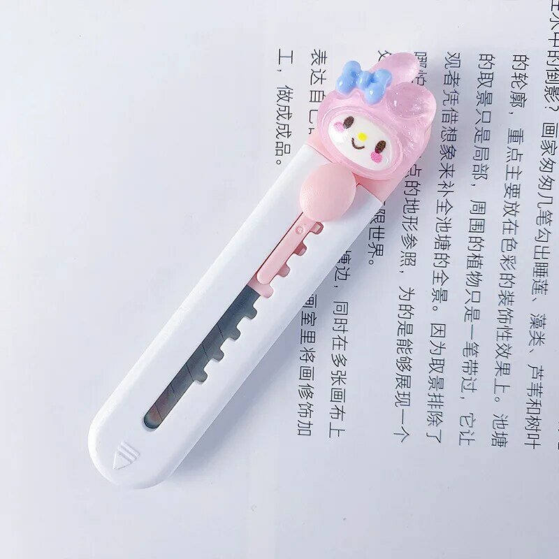 Kawali Sanrio Kuromi Cinnamoroll Mymelody Pochacco Mini Art Knife carta portatile coltello fatto a mano simpatico cartone animato regalo giocattoli per ragazze
