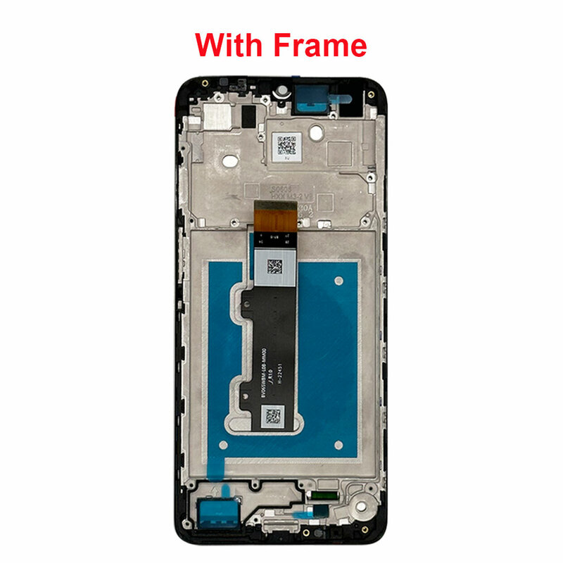 6.5" Screen For Motorola Moto E22 LCD Display Touch Screen Sensor Digiziter Assembly Replace For Motorola Moto E22i With Frame