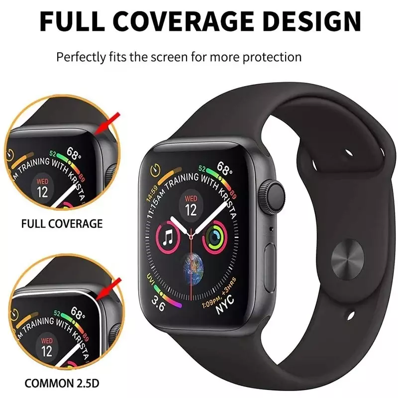 Película Cerâmica para Apple Watch, Protetor de Tela, Ultra 49mm, Não Vidro, 9, 8, 7, 6, SE, 5, 45mm, 41mm, 42mm, 44mm, 40 milímetros, 38 milímetros, 5 PCes