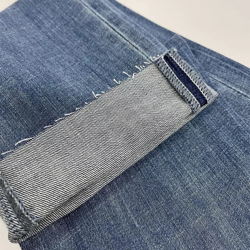 Damen Jeans Einreiher High Taille Micro-Stretch Slim Fit lässige All-Match-Denim knöchel lange Hose