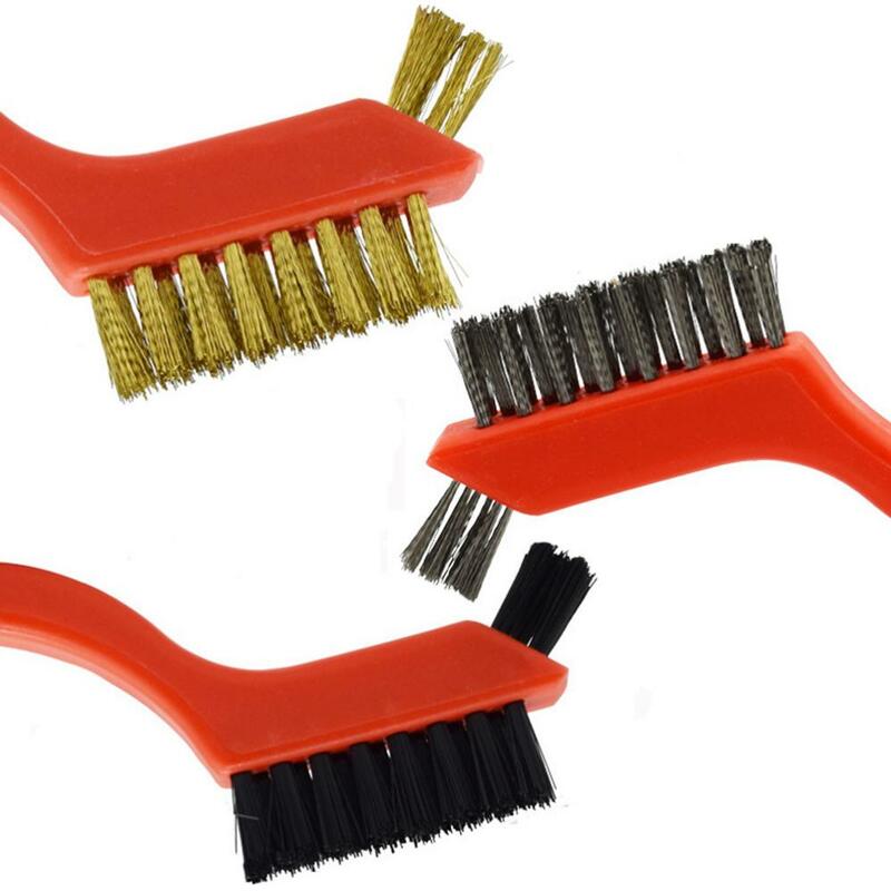 Cepillo de limpieza de latón para eliminar óxido, herramientas de limpieza de Metal, alambre de latón, alambre de acero inoxidable, cepillo de nailon