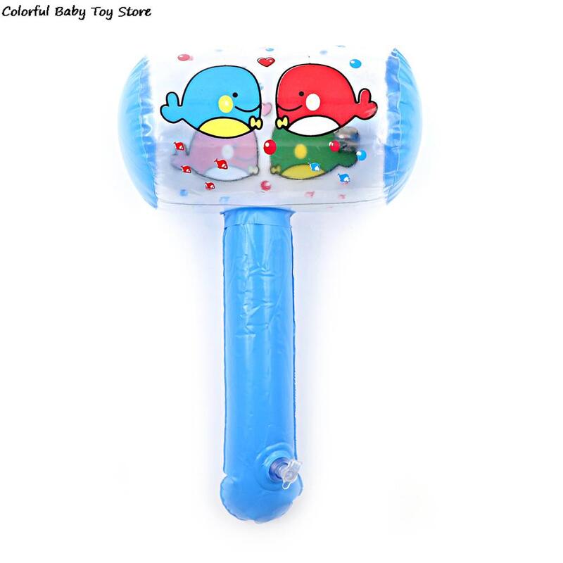 1Pcs Cute Cartoon Inflatable Hammer Air Hammer With Bell Random Color Wholesale Kids Children Blow Up Noise Maker Toys
