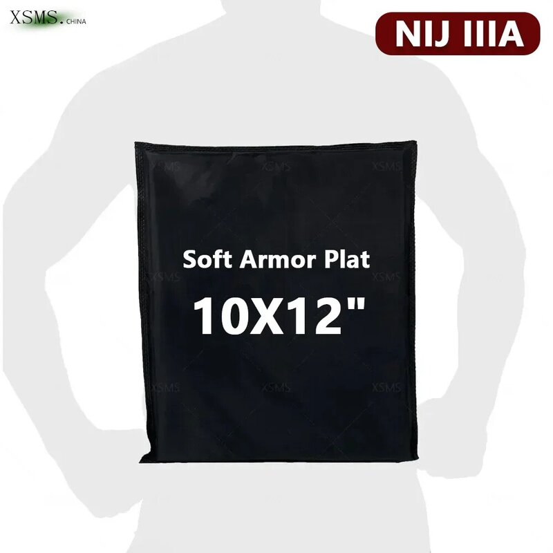 Nij iiia-陸軍戦闘警察、nij iia 3aアーマープレート、防弾パネル、10x12 in、1 pc、2pcs用の軽量ソフトバラスティックパネル