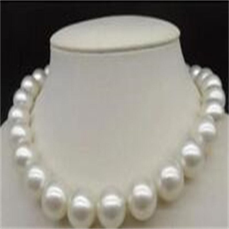 Collier de perles blanches de mer du sud, nouveau, 18 ''11-12MM