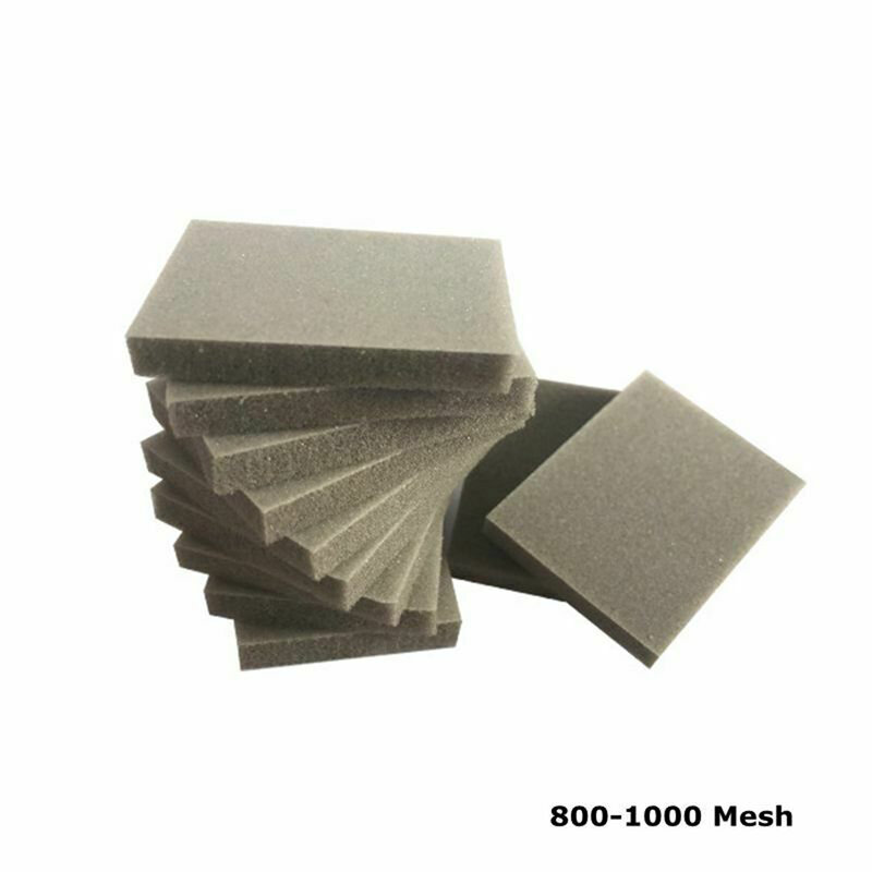 Bodywork Sandpaper Sponge Pads 800-1000# Fine Coarse Grit Oil Proof Polishing Waterproof 1.18 X 1.57\\\\\\\" 1200-1500#