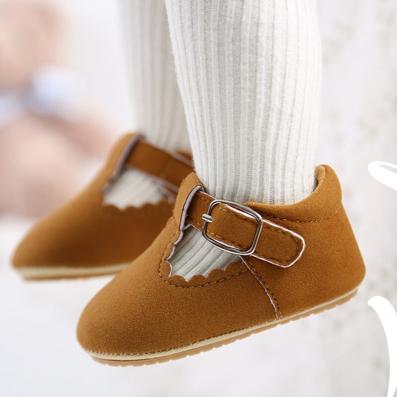 Обувь для новорожденных мальчиков и девочек, Классическая Кожаная нескользящая обувь на резиновой подошве для первых шагов, повседневная обувь для малышей на весну и осень