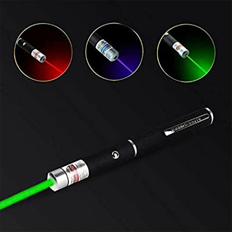 Laser Pointer hijau-303 10000m, pengisian daya USB senter Laser baterai bawaan, titik merah kuat, pertandingan pembakaran berbintang tunggal