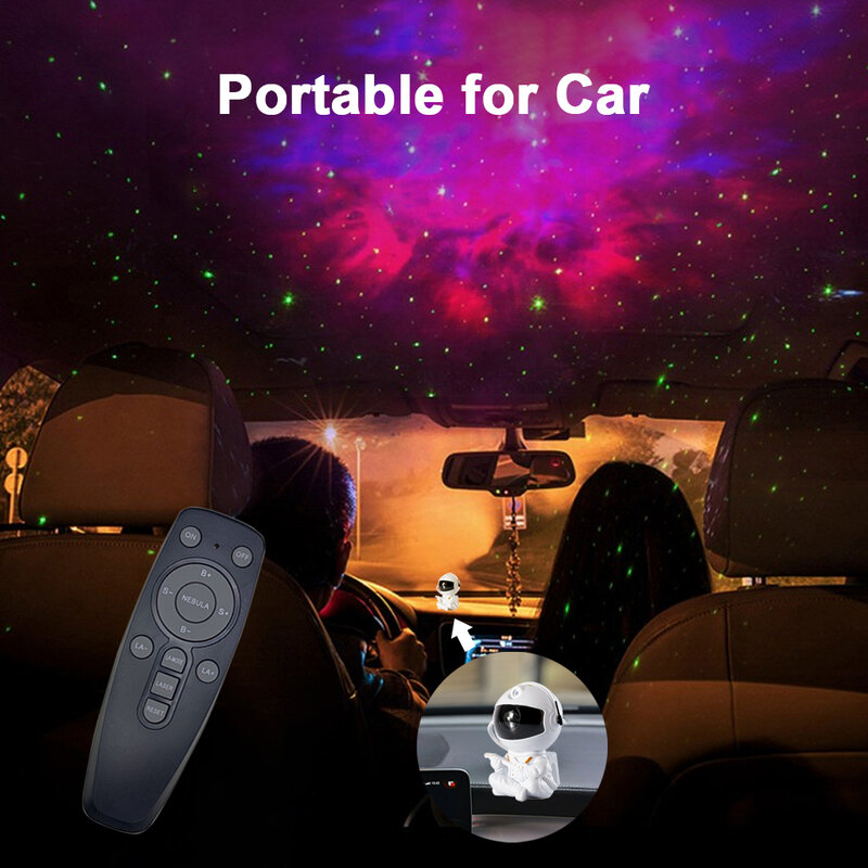 우주 비행사 갤럭시 프로젝터 야간 조명 선물, 별이 빛나는 하늘 별, USB LED 침실 야간 램프, 어린이 생일 장식, 원격 제어