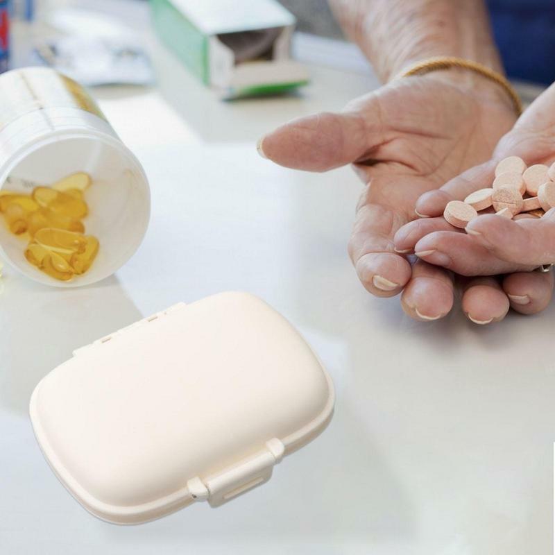 Pill Case For Purse Medicine Pill Organizer Travel Size Containers 8-Compartments Daily Pill Box Organizer For Cod Liver Oil