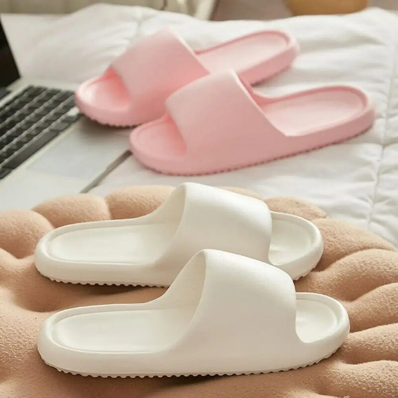 Lightweight Slippers Anti-slip Slippers Comfortable Women's Platform Slippers with Thick Soles Non-slip Open Toe for Indoor