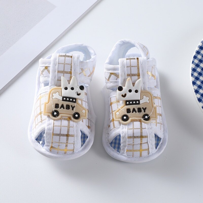 Lato 0-12 miesięcy nowonarodzone chłopięce dziewczynki Cartoon nadruk miękkie łóżeczko buty dla niemowląt pierwszy chodzik sandały wsuwane buty z miękką podeszwą