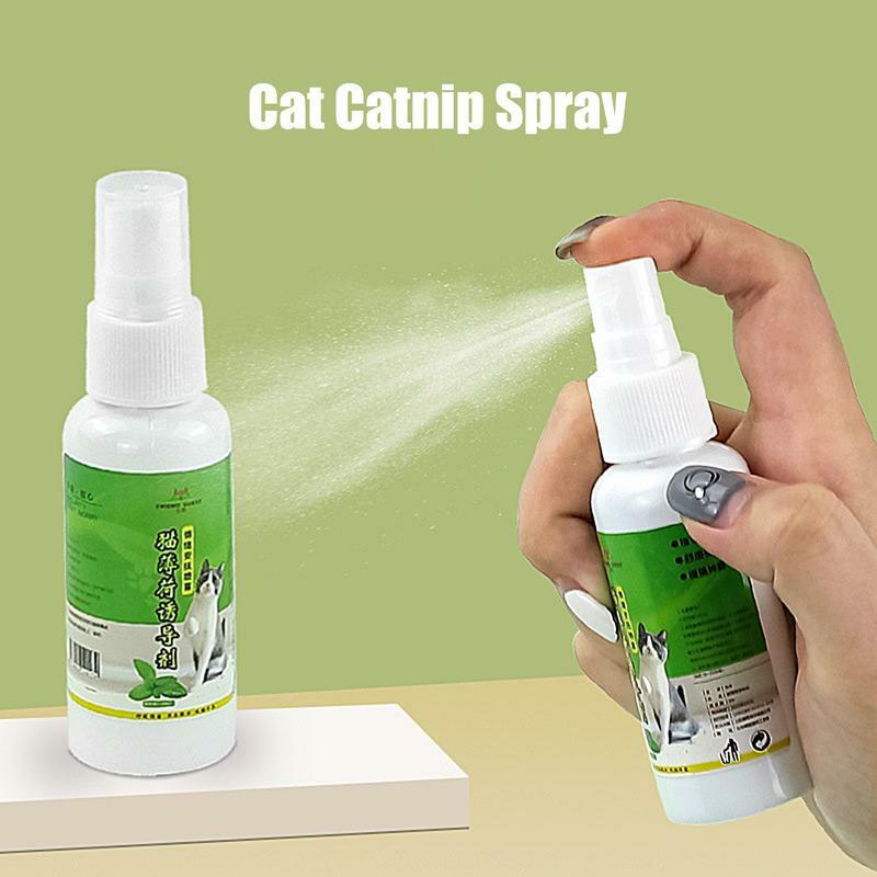 Semprotan Catnip kucing 50ml, bahan sehat semprotan Catnip untuk anak kucing & menarik mudah digunakan & aman untuk perlengkapan hewan peliharaan