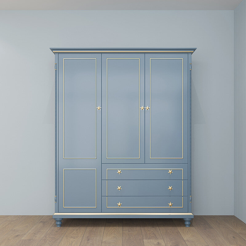 Children's furniture, wardrobe, household locker, modern simple double wardrobe, American solid wood wardrobe, storage cabinet