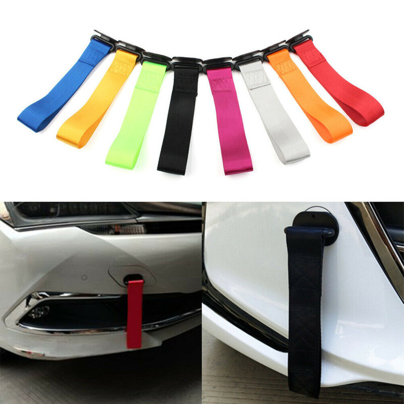 Nylon Rally Hook Tow Strap Rear/Front Bumper Streamers Car Tow Towing Strap Belt Rope Rally Hook Universal Rear/Front Bumper