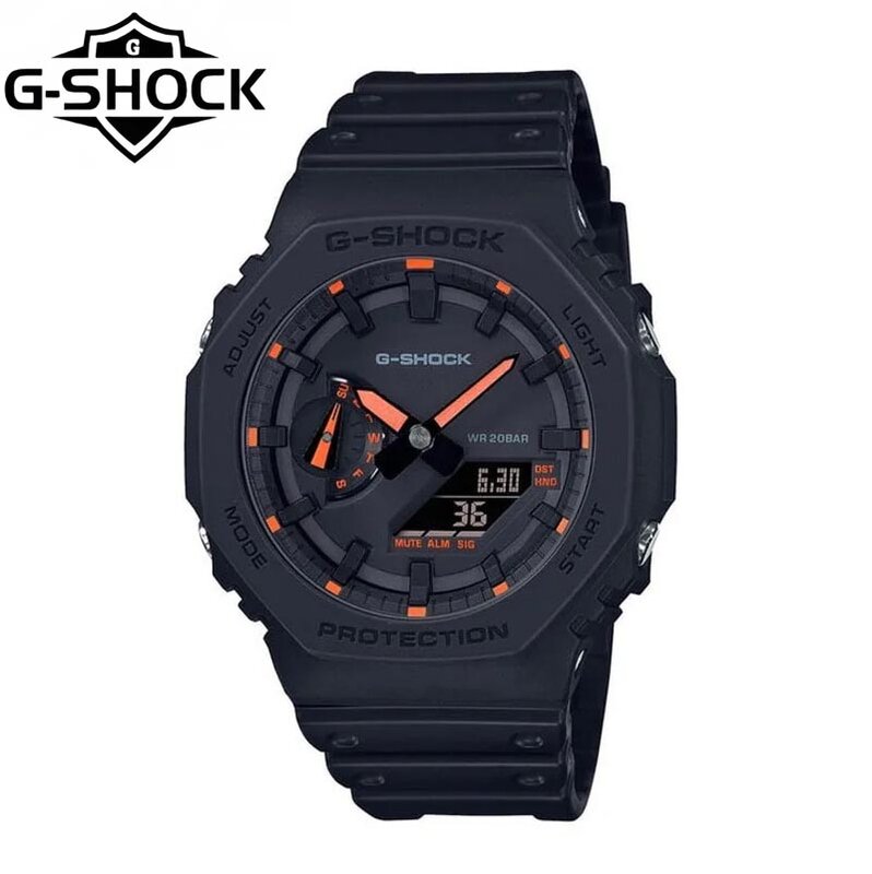 G-SHOCK zegarki męskie nowa seria GA-2100 z dębu rolniczego wielofunkcyjny zegarek kwarcowy z podwójnym wyświetlaczem.
