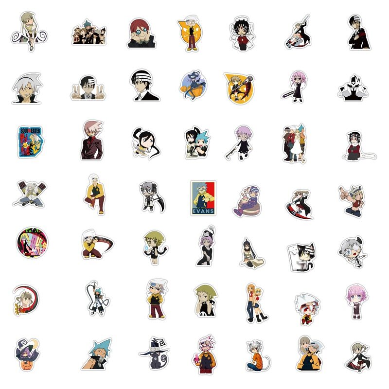 Pegatinas de dibujos animados de Anime para portátil, Maleta, monopatín, guitarra, calcomanía impermeable, 10/50/100 piezas